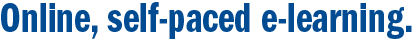 Online, self-paced e-learning